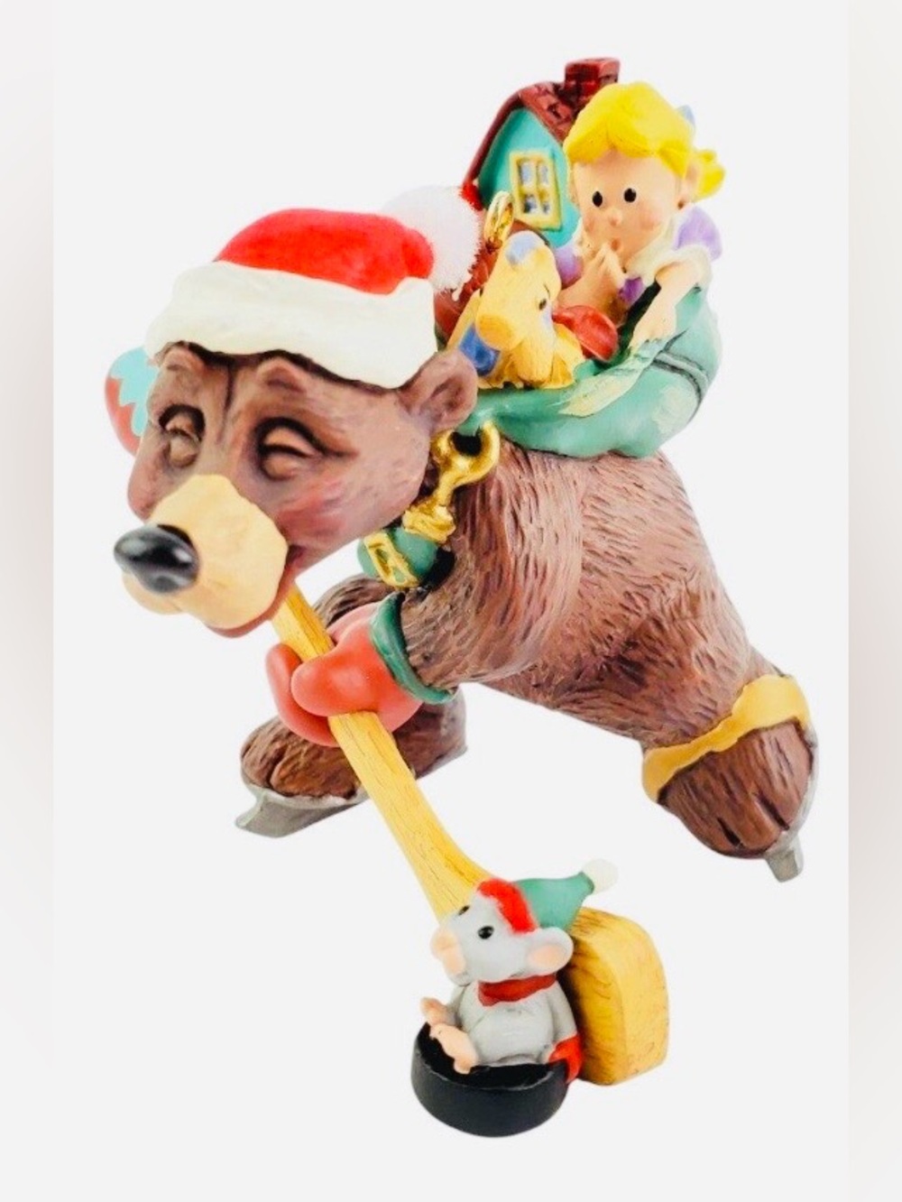 2005 Hockey Thrills Hallmark Nick and Christopher Bear with Elf and Mouse